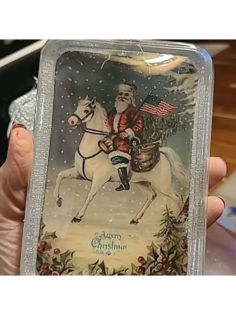 Trimsetter (3)ornaments from Dillard's. Patriotic,large size H.6